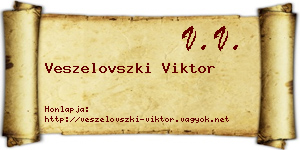 Veszelovszki Viktor névjegykártya